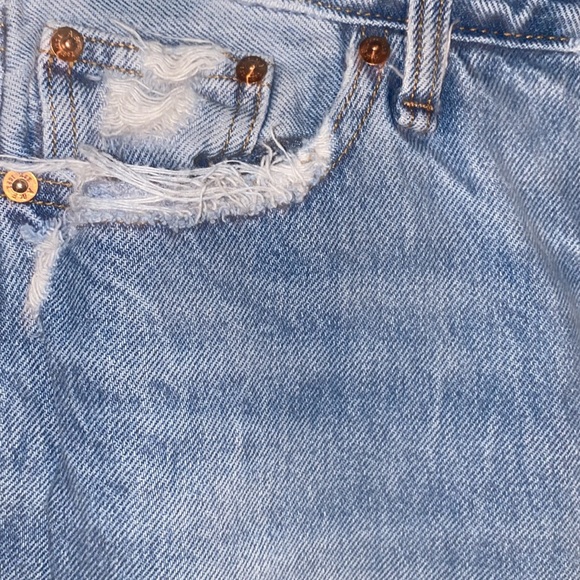 ABERCROMBIE & FITCH Ames Low Rise Slim Button Fly Distressed Boyfriend Jeans 00 - Picture 4 of 10